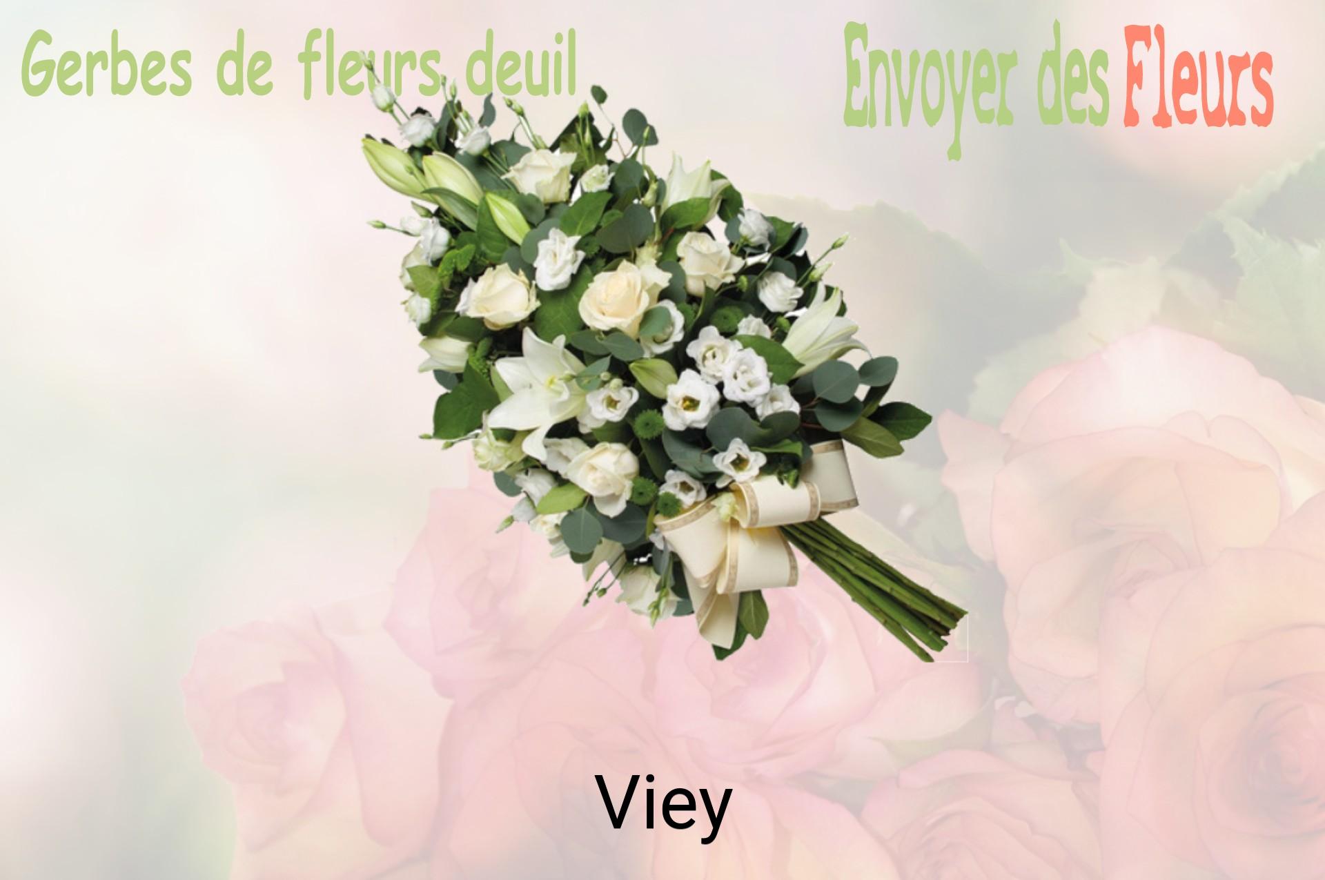 Gerbe de fleurs de deuil livrée à Viey